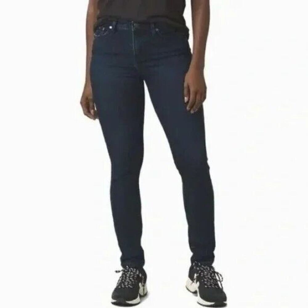 NWT prAna Sienna Skinny Stretch Cotton Jeans Mid Rise 4 / 27 Deep Blue #3347